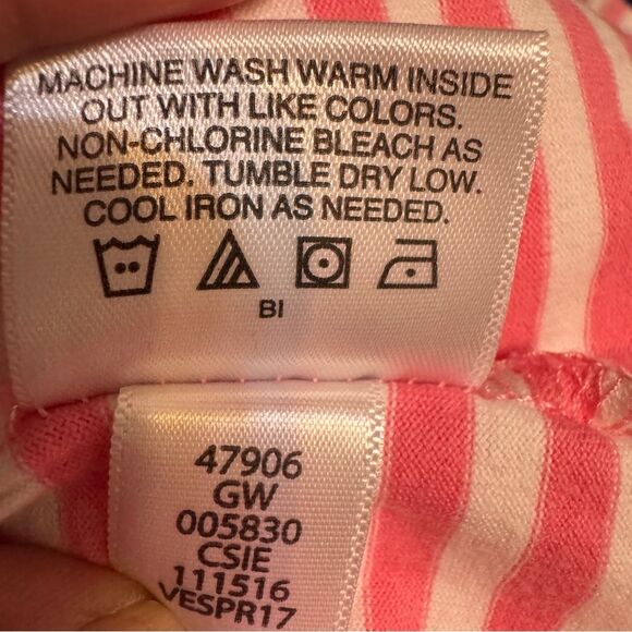 HANNA ANDERSSON Twirl Power Tank Dress Size 130 US 8 White Pink Stripes Cotton - Picture 5 of 5